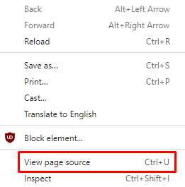 View Page Source View Page Source