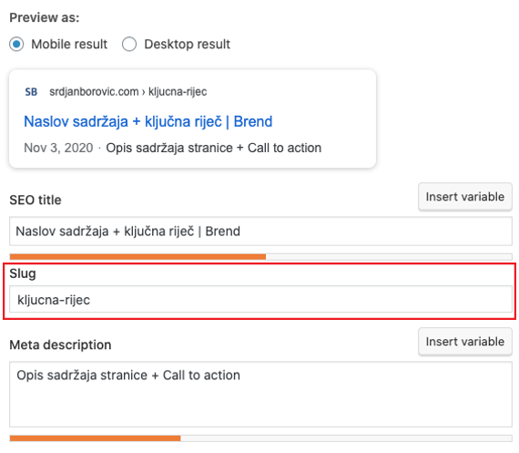 Yoast SEO URL adresa Yoast SEO URL adresa