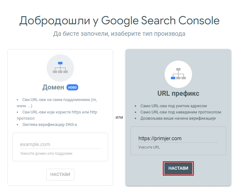 Google Search Console verifikacija Google Search Console verifikacija