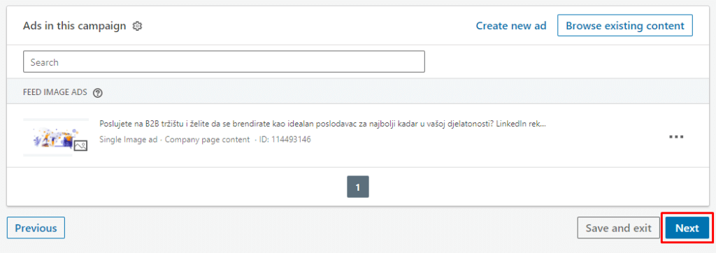 Kreiranje-LinkedIn-reklame-postojeci-sadrzaj-treci-korak Kreiranje-LinkedIn-reklame-postojeci-sadrzaj-treci-korak