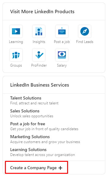 Kreiranje LinkedIn stranice drugi korak Kreiranje LinkedIn stranice drugi korak