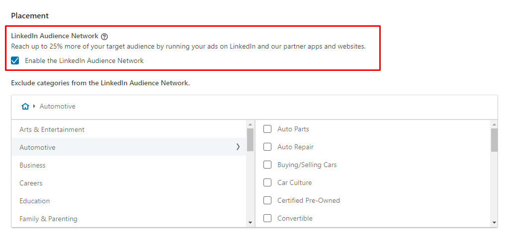 LinkedIn Audience Network LinkedIn Audience Network