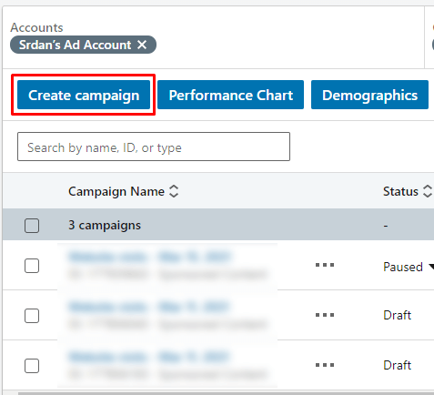 Podešavanje LinkedIn kampanje drugi korak Podešavanje LinkedIn kampanje drugi korak