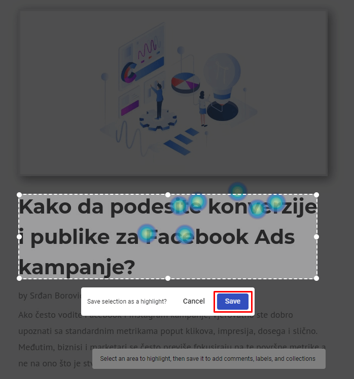Označavanje dijela Heatmape kao Highlight Označavanje dijela Heatmape kao Highlight