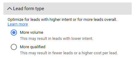 Postavljanje Lead Form ekstenzije sedmi korak Postavljanje Lead Form ekstenzije sedmi korak
