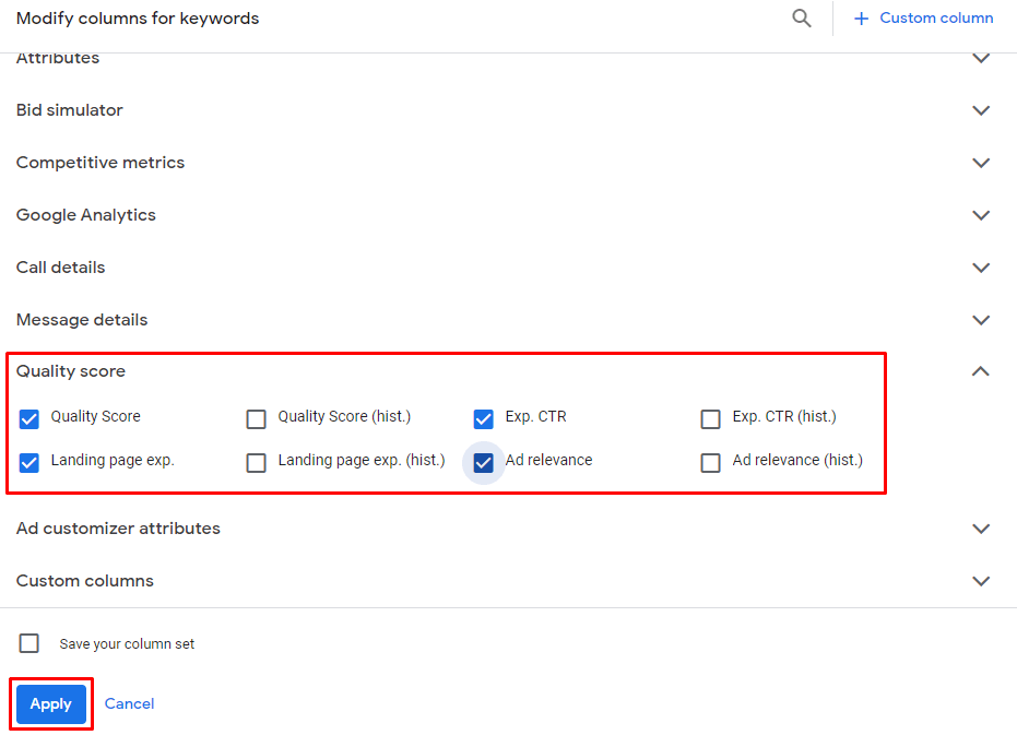 Quality Score optimizacija četvrti korak Quality Score optimizacija četvrti korak