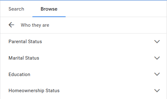 Detailed demographics Detailed demographics