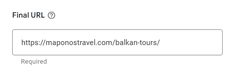 Final URL Final URL