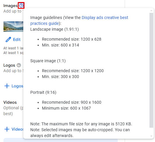 Kriterijumi za Google Display slike Kriterijumi za Google Display slike