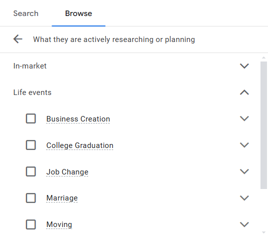 Life events segmenti publike Life events segmenti publike